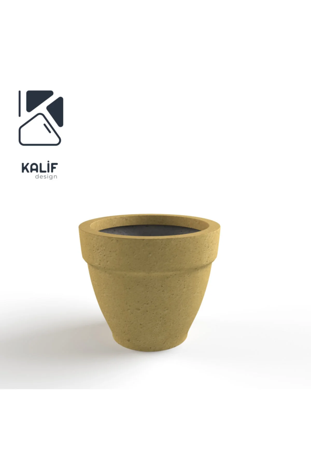 Hafif Beton Saksı (TERRAZO) Terra (L) 44x40 Sarı Hafif Beton Saksı (TERRAZO) Terra (L) 44x40 Sarı