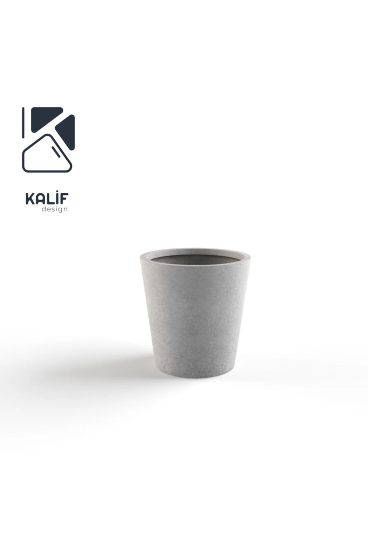 Hafif Beton Saksı (terrazo) Flora (s) 42x45 Gri