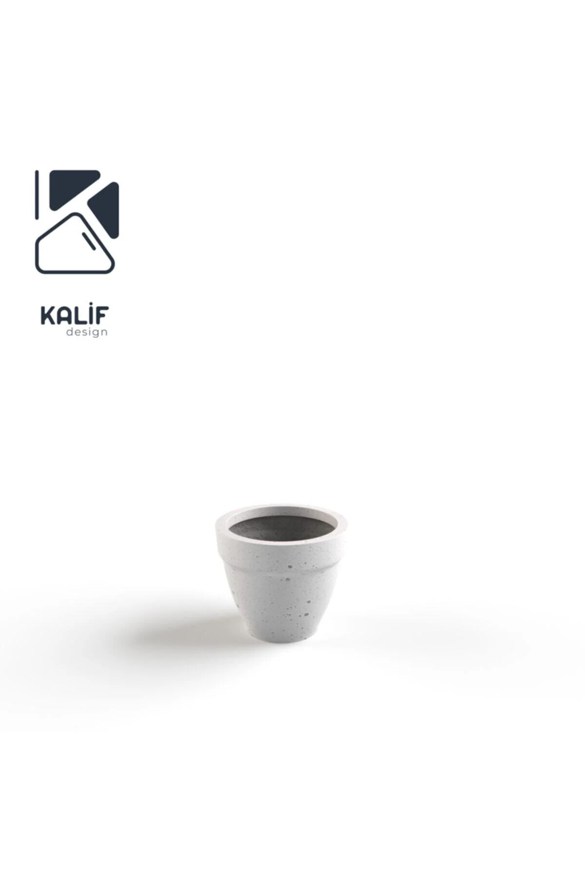 Hafif Beton Saksı (terrazo) Terra (xs) 23x19 Beyaz