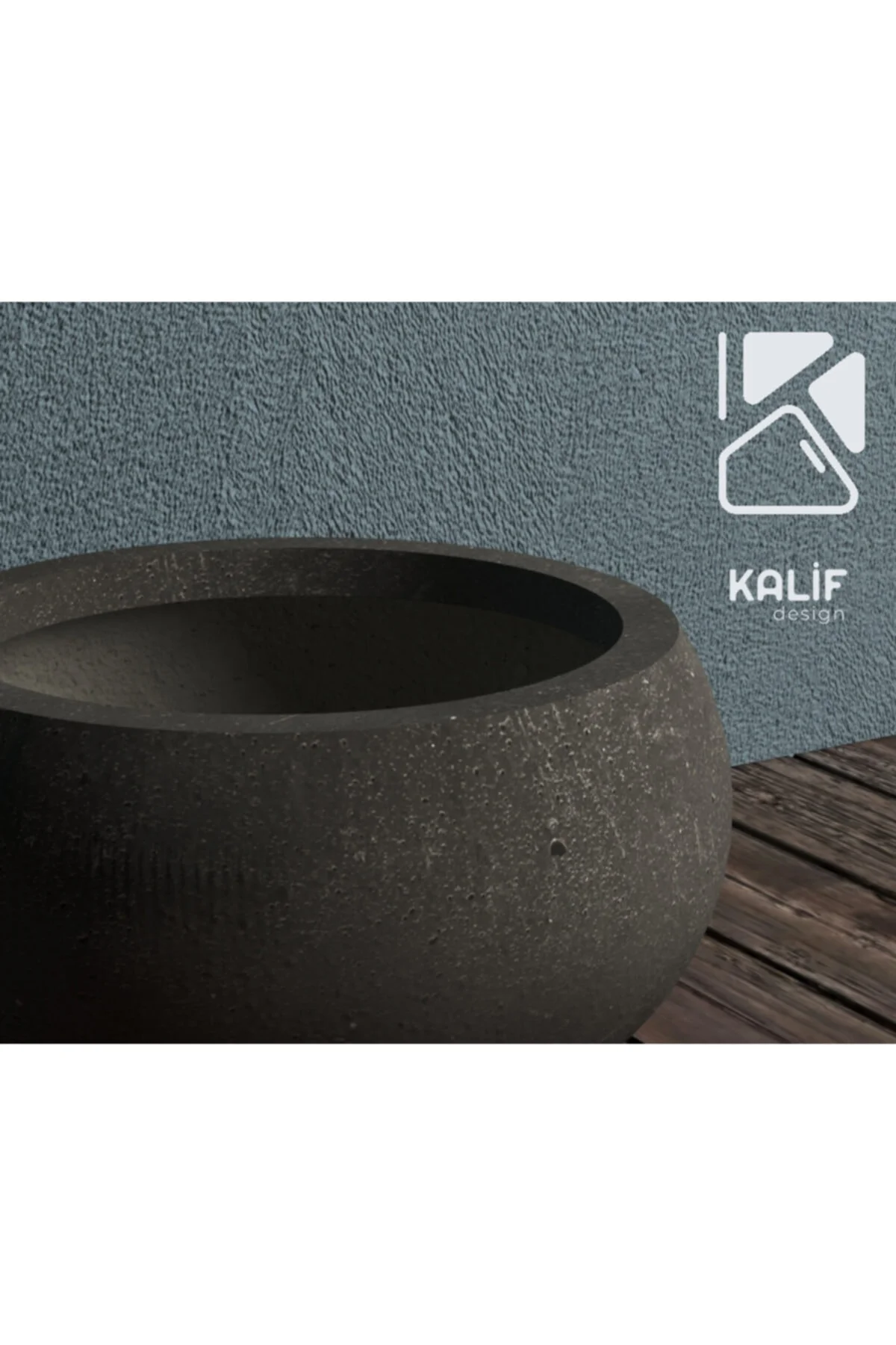 Hafif Beton Saksı (terrazo) Pan (s) 22x15 Sarı