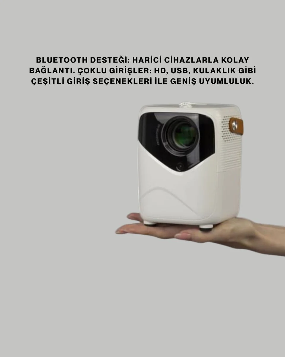 Hafif Taşınabilir Projektör - 750 g Mini Projeksiyon Cihazı