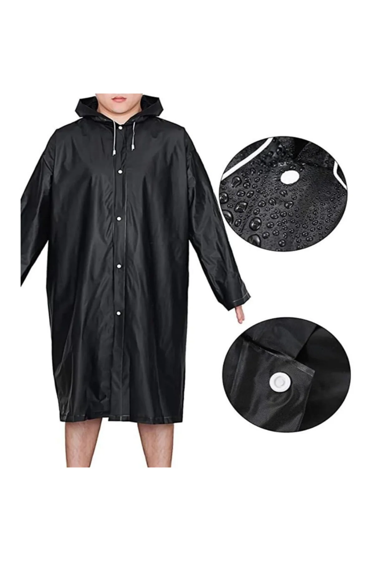 Hafif Taşınabilir Yağmurluk, Tekrar Kullanılabilir Unisex Yağmurl