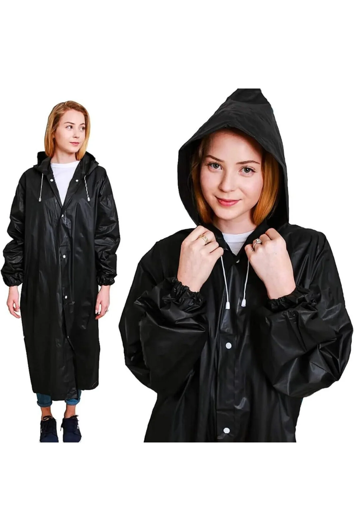 Hafif Taşınabilir Yağmurluk, Tekrar Kullanılabilir Unisex Yağmurl