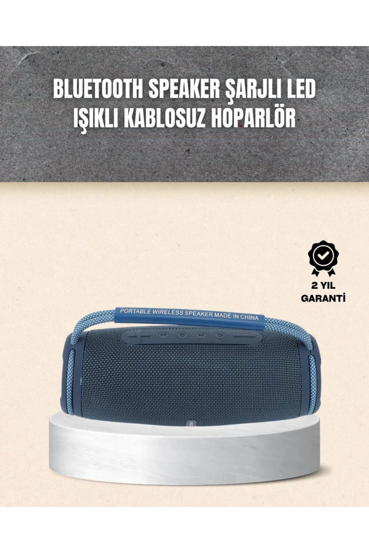Hafif Ve Dayanıklı Renkli Işıklı Taşınabilir Müzik Hoparlörü