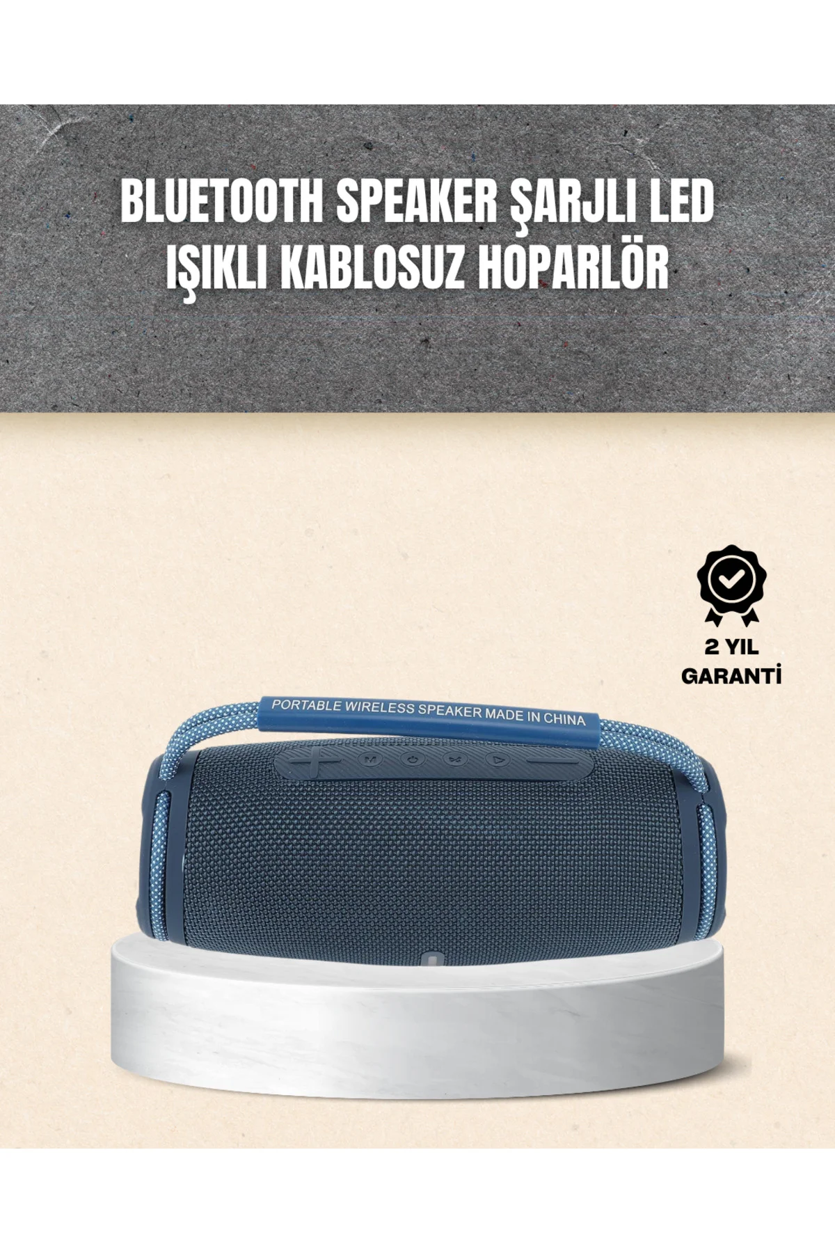 Hafif Ve Dayanıklı Renkli Işıklı Taşınabilir Müzik Hoparlörü