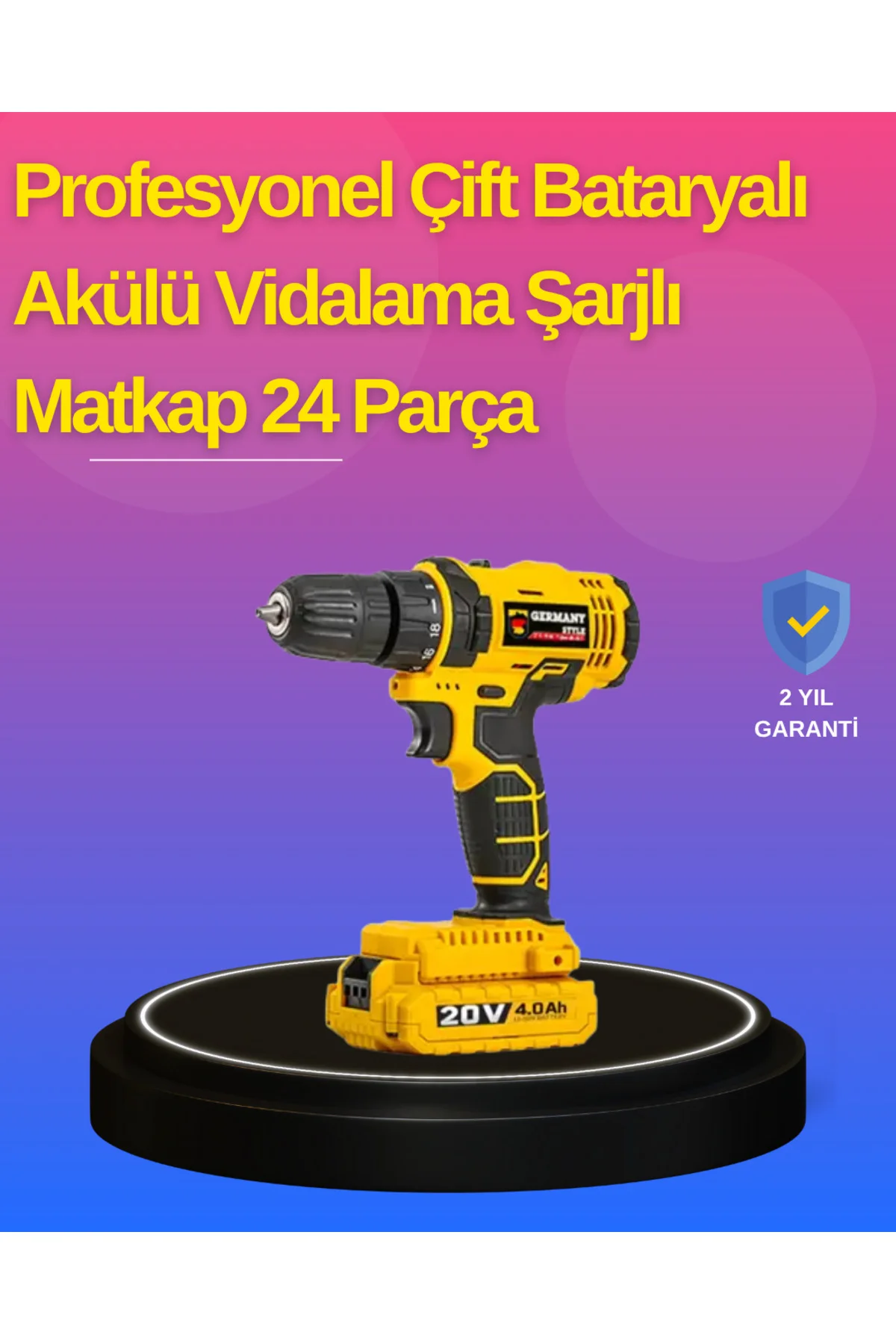 Hafif ve Ergonomik 12V Kablosuz Matkap | Hızlı Şarj ve Uzun Pil Ö