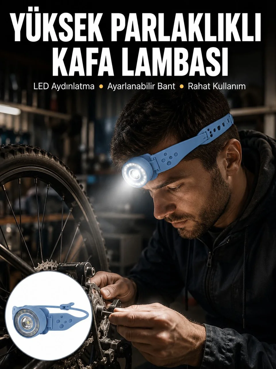 Hafif Ve Taşınabilir Kamp Kafa Lambası Ayarlanabilir Işık Yeni Nesil - Lisinya Diğer