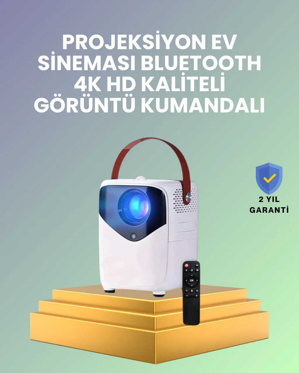 Hafif Ve Taşınabilir Projektör 750 Gram Ağırlıkla Mobil Kullanı