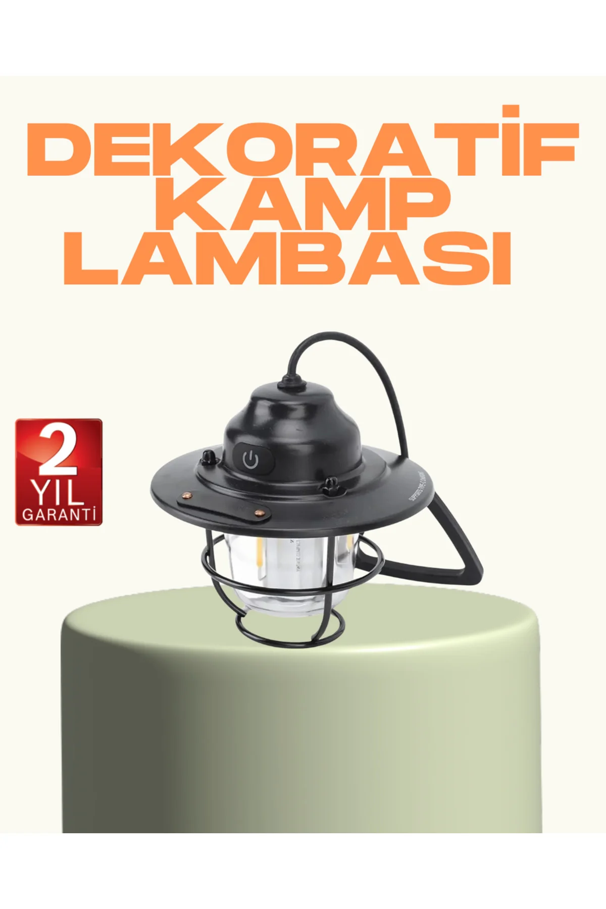 Hafif ve Taşınabilir Retro Tasarım Kamp Lambası
