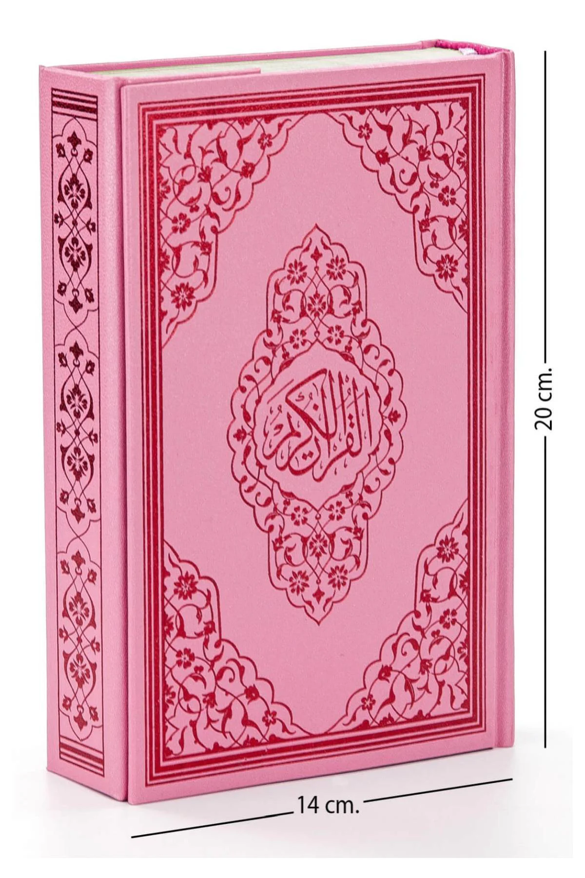 Hafız Boy Gül Desenli Renkli Kuranı Kerim (Pembe) - 9.1123