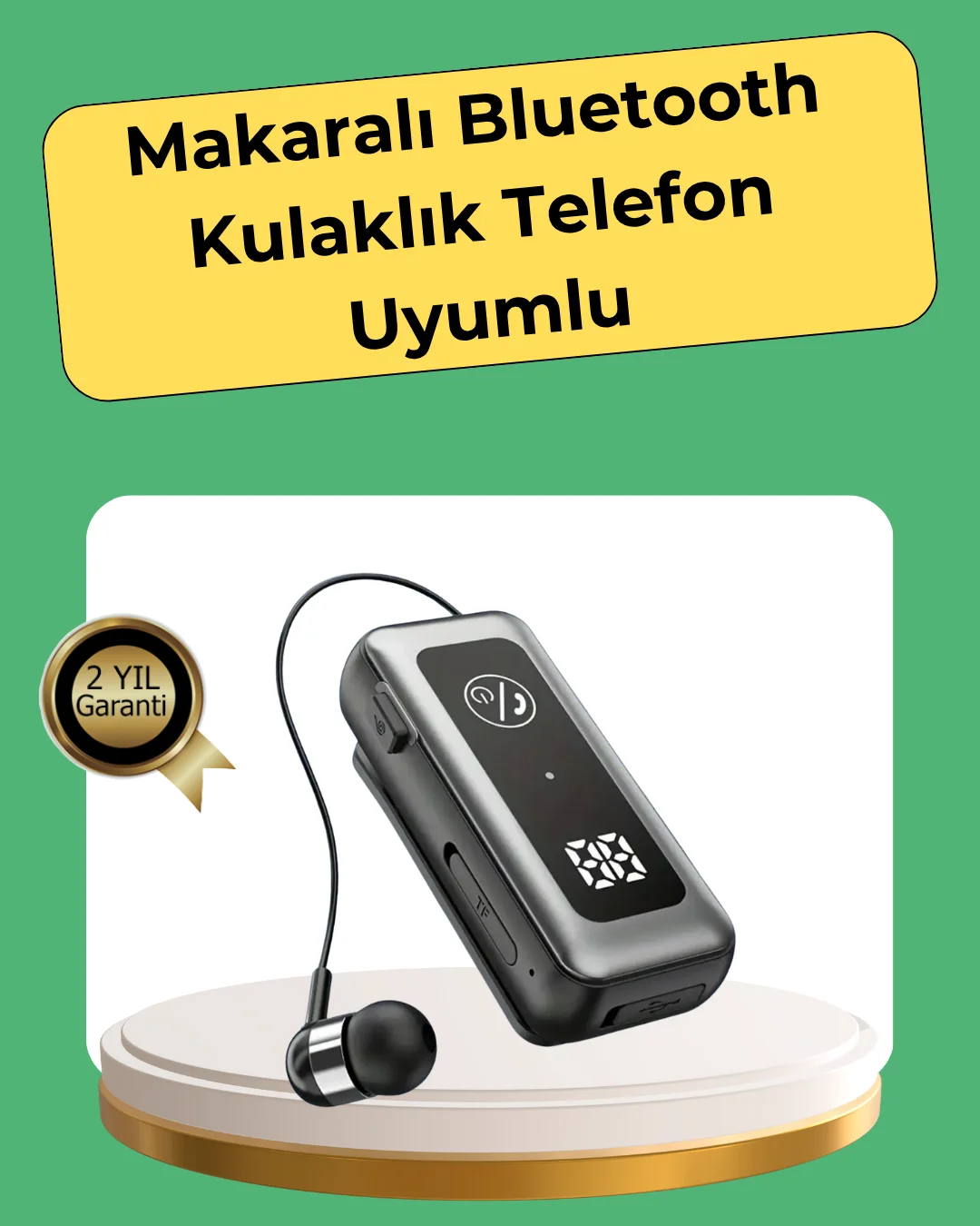 Hafıza Kartı Destekli Bluetooth 5.2 Kulaklık – İki Cihaza Bağlanm