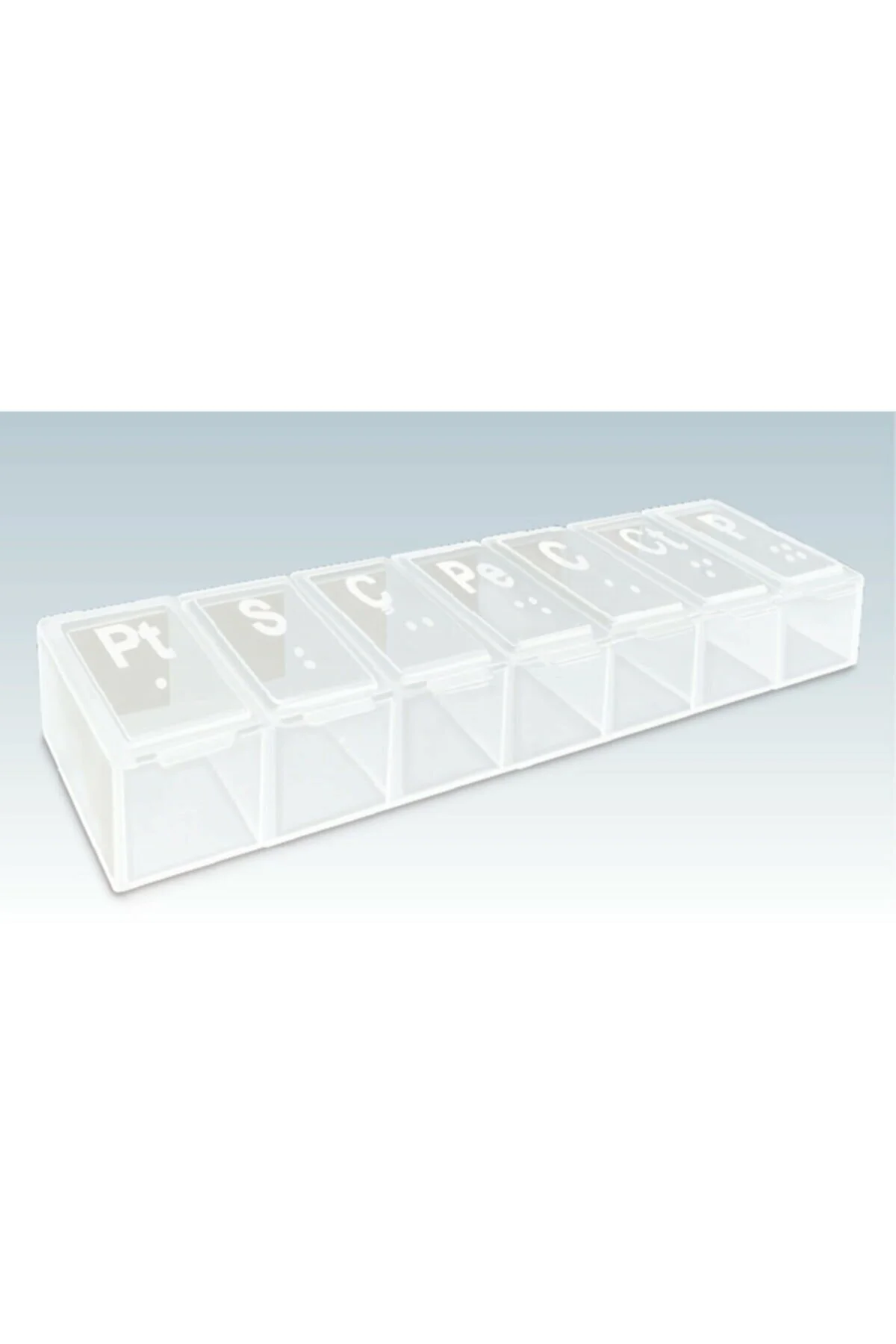 Haftalık Günlük Ilaç Saklama Kutusu Şeffaf - Hap Kabı 3 Adet