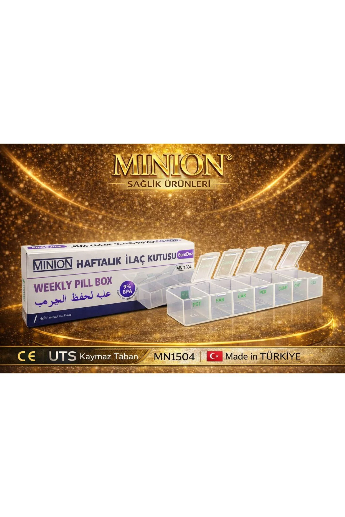 Haftalık Ilaç Kutusu İlaç Saklama Kabı 7 Göz