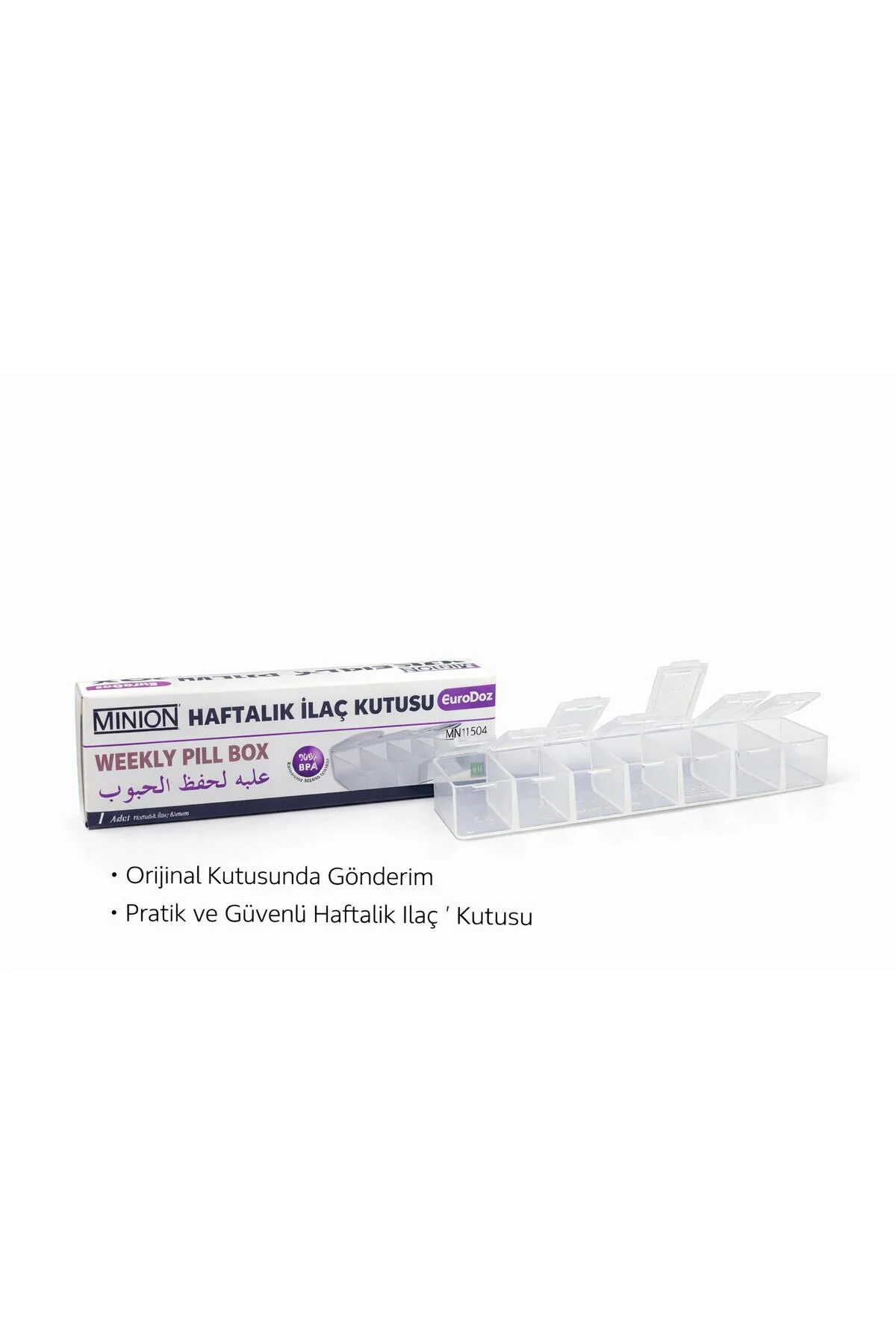 Haftalık Ilaç Kutusu İlaç Saklama Kabı 7 Göz