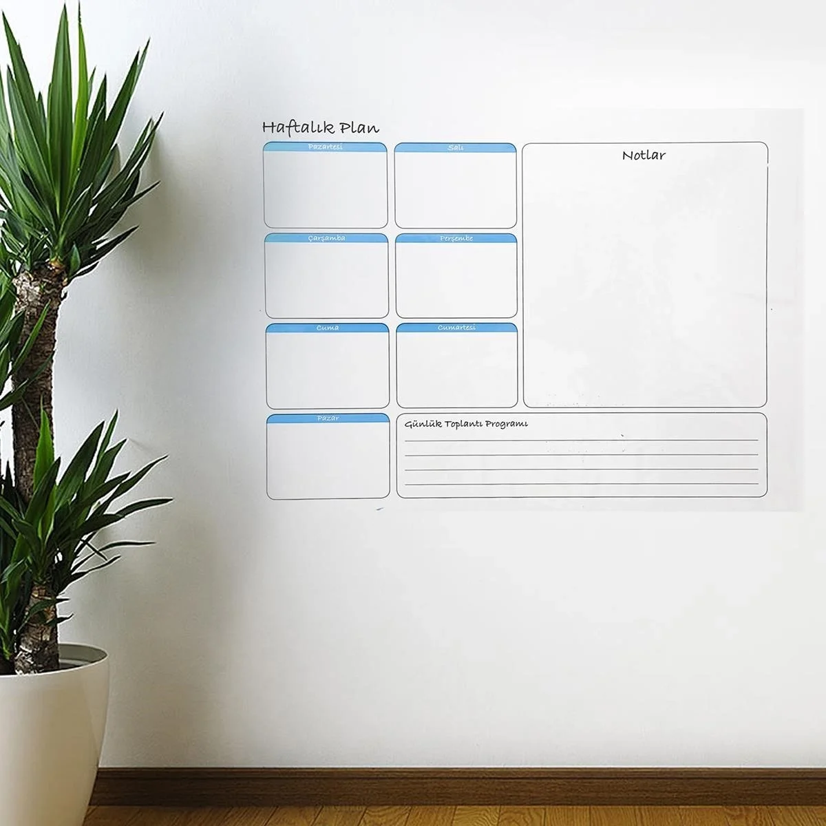 Haftalık Planlayıcı Manyetik Duvar Stickerı Takvim 70 Cm X 56 Cm Bx40 Fiyatı, Yorumları ve Özellikleri