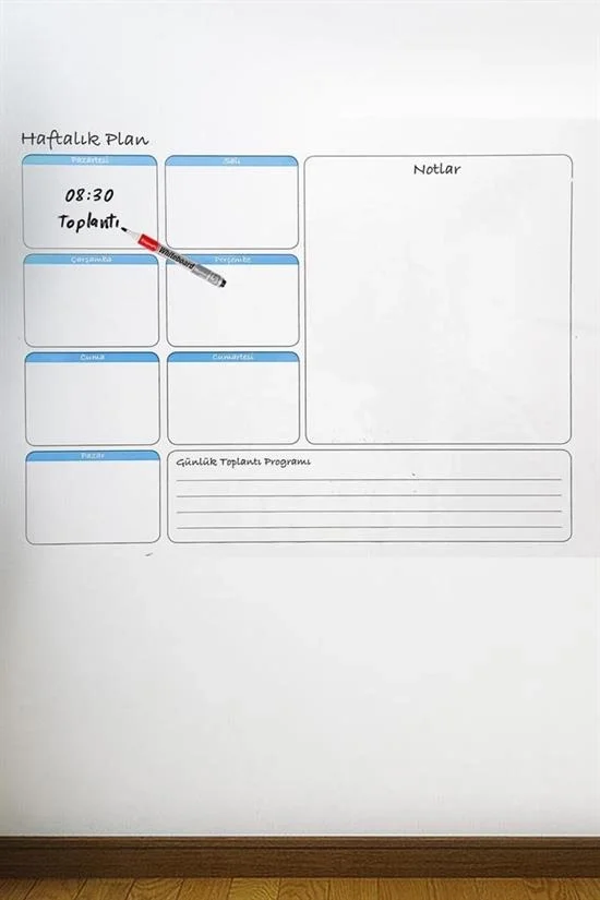 Haftalık Planlayıcı Manyetik Duvar Stickerı Takvim 70 Cm X 56 Cm Bx40 Fiyatı, Yorumları ve Özellikleri