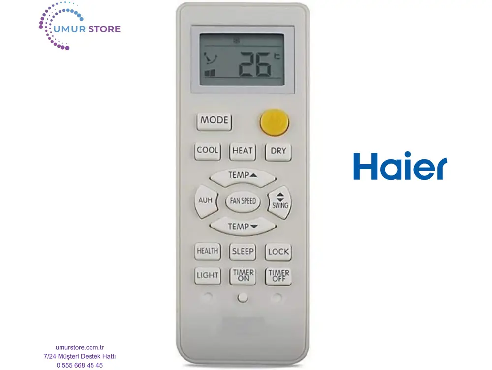 Haier Klima Kumandası Haier Klima Kumandası