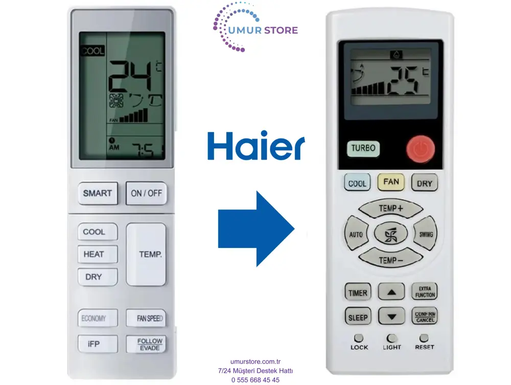 Haier YR-HBS01 Klima Kumandası-Sadece Soğuk Mod Haier YR-HBS01 Klima Kumandası-Sadece Soğuk Mod