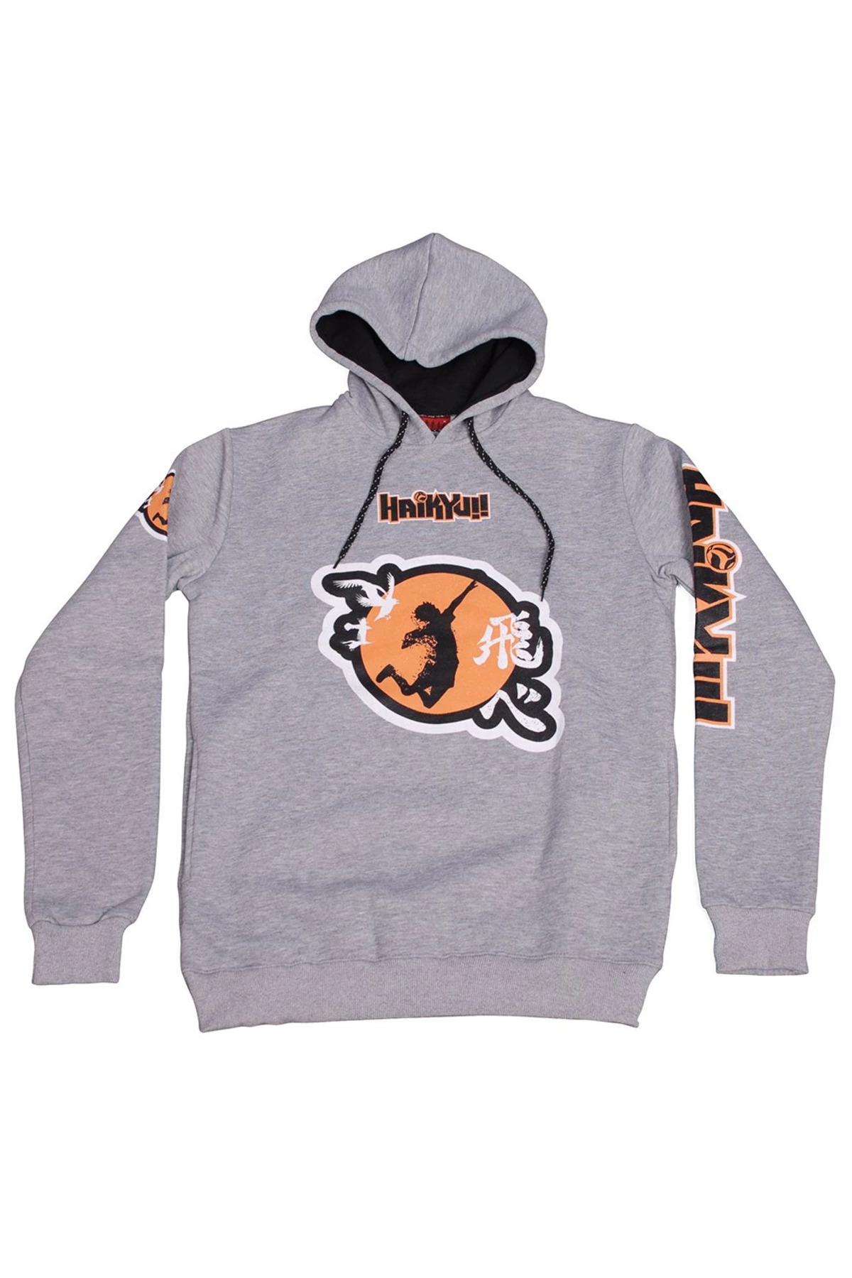 Haikyu No:2 Kapüşonlu Sweatshirt Gri
