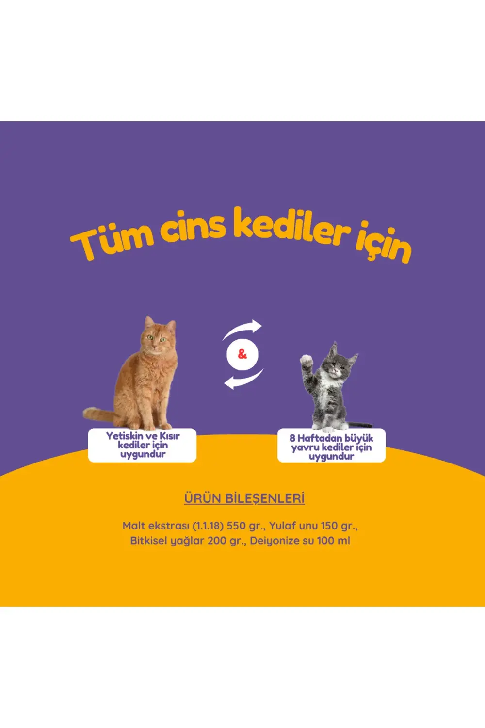 Supravet Hairball Malt Paste Kediler İçin Tüy Yumağı Önleyen Malt Macun 10