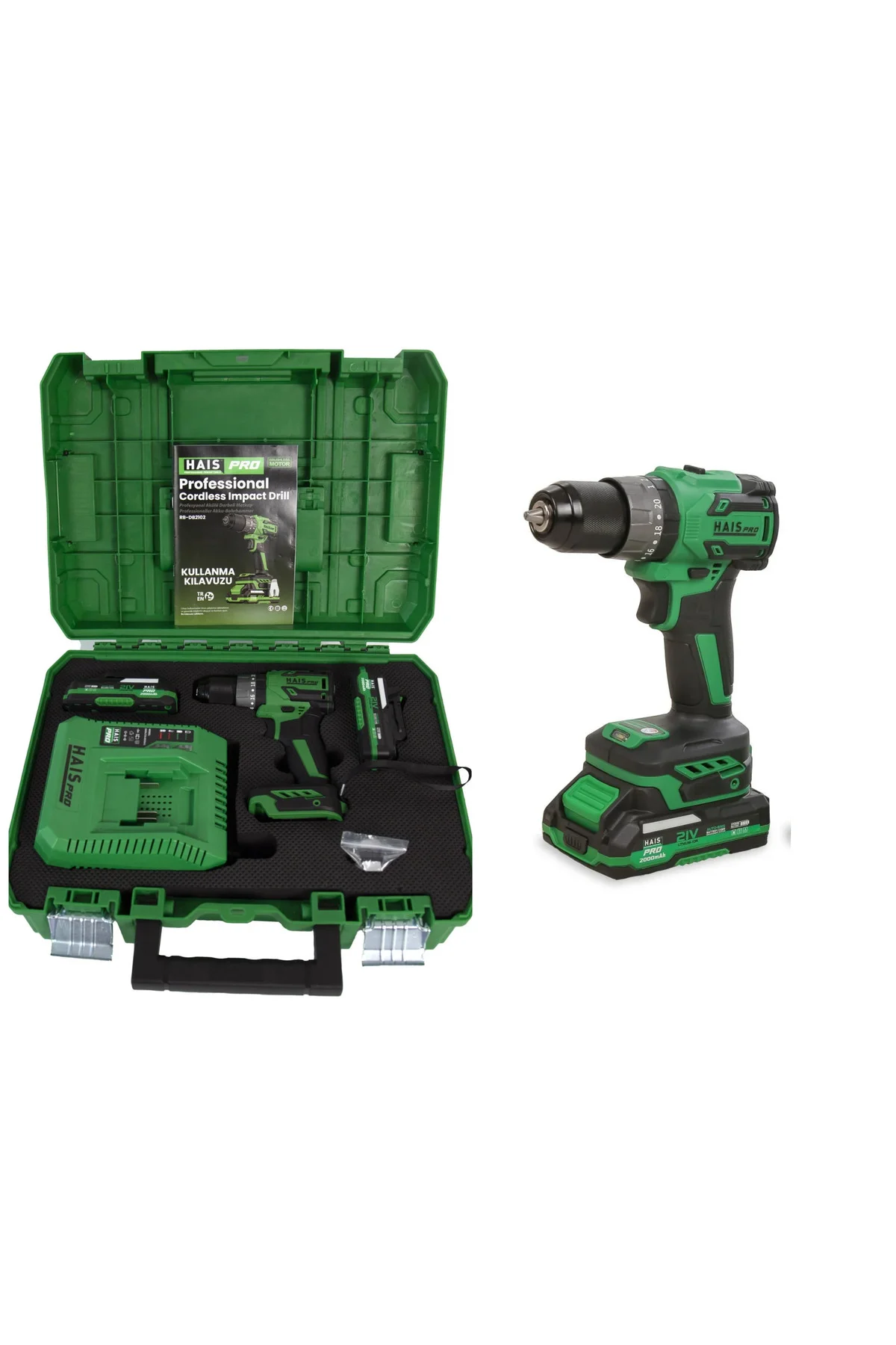 HAISPRO AKÜLÜ VİDALAMA DARBELİ 21V 2.0 AH