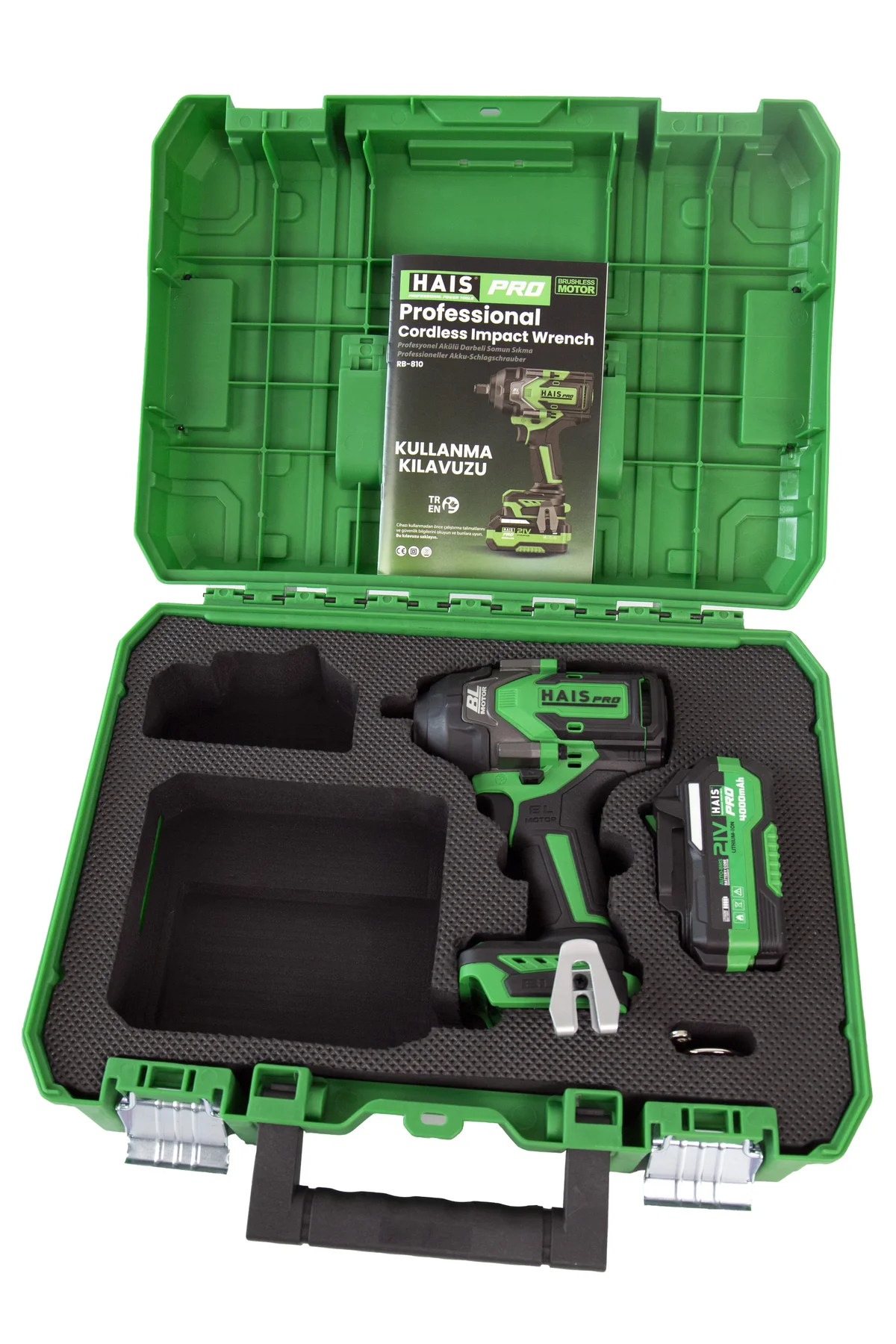 HAISPRO Profesyonel Darbeli Somun Sıkma 1100 Nm 21 V