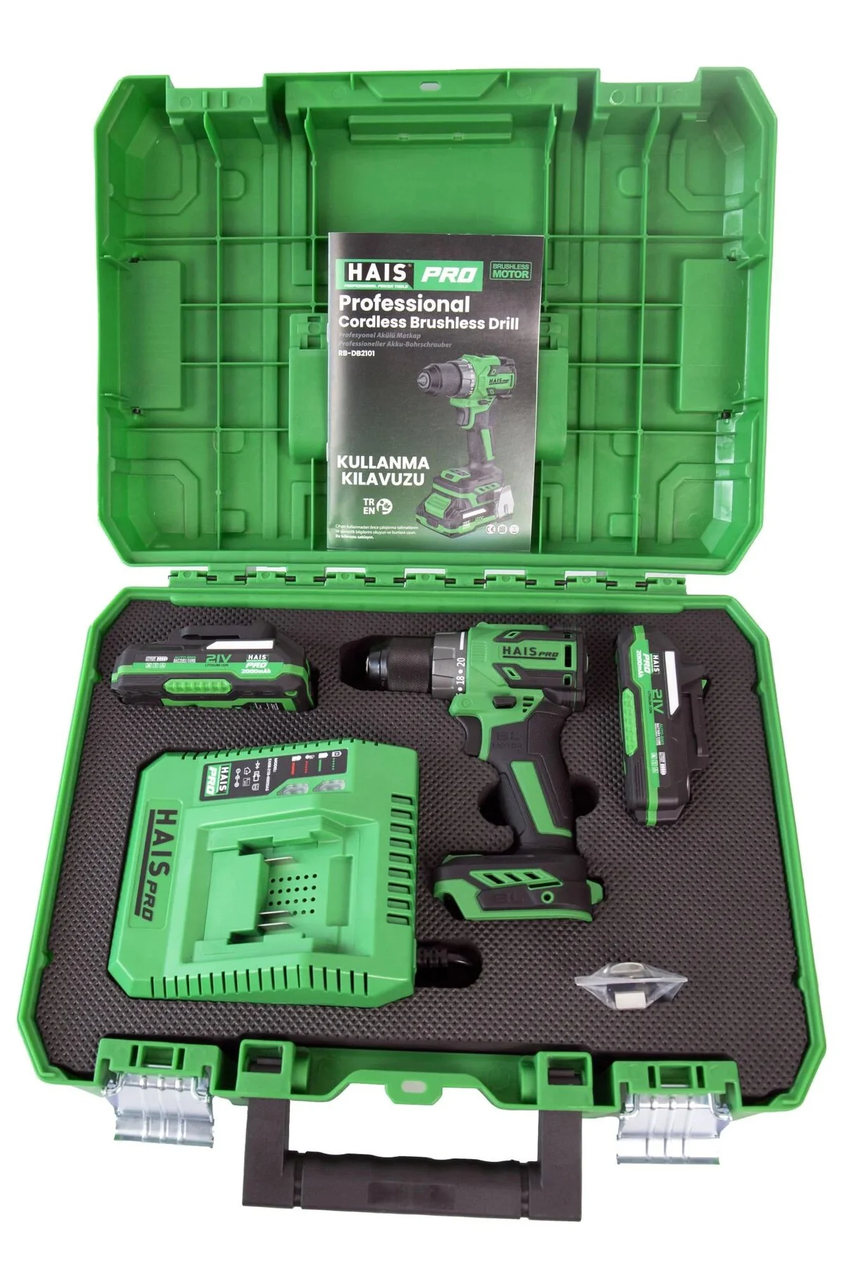 HAISPRO Profesyonel Vidalama Matkap 21 V 2.0 Ah Çift Akülü