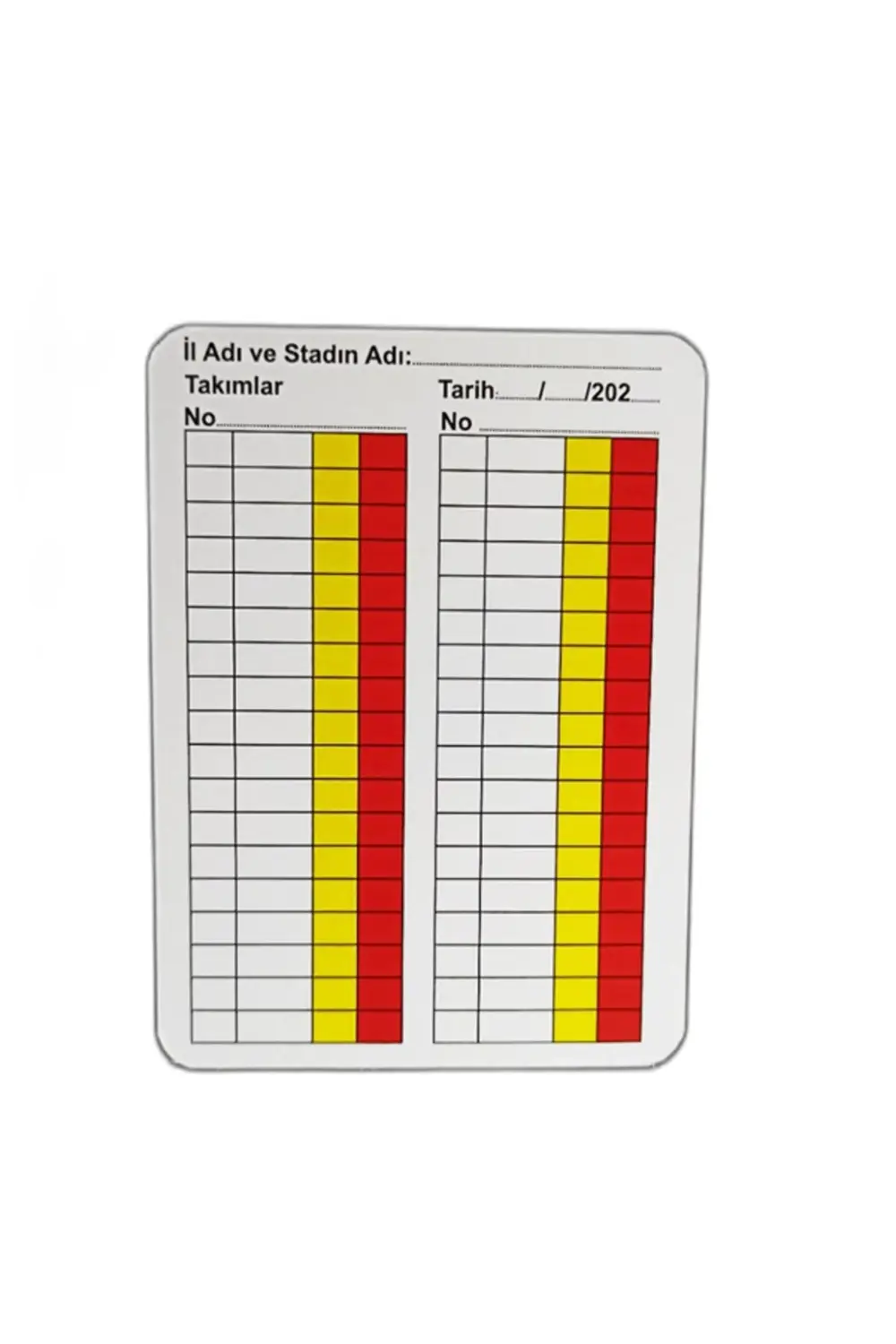 Hakem Tafsilat Kartı, 10 Adet