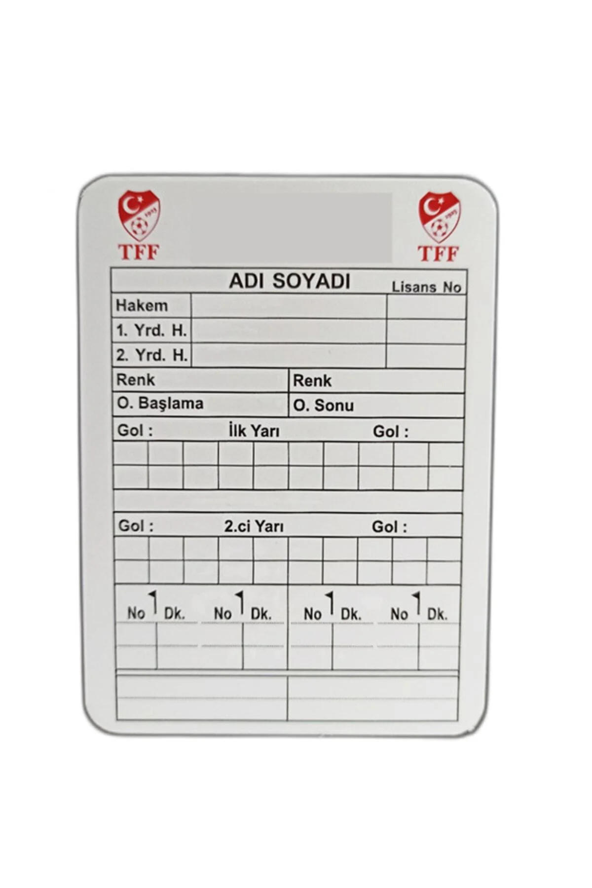 Hakem Tafsilat Kartı, 10 Adet