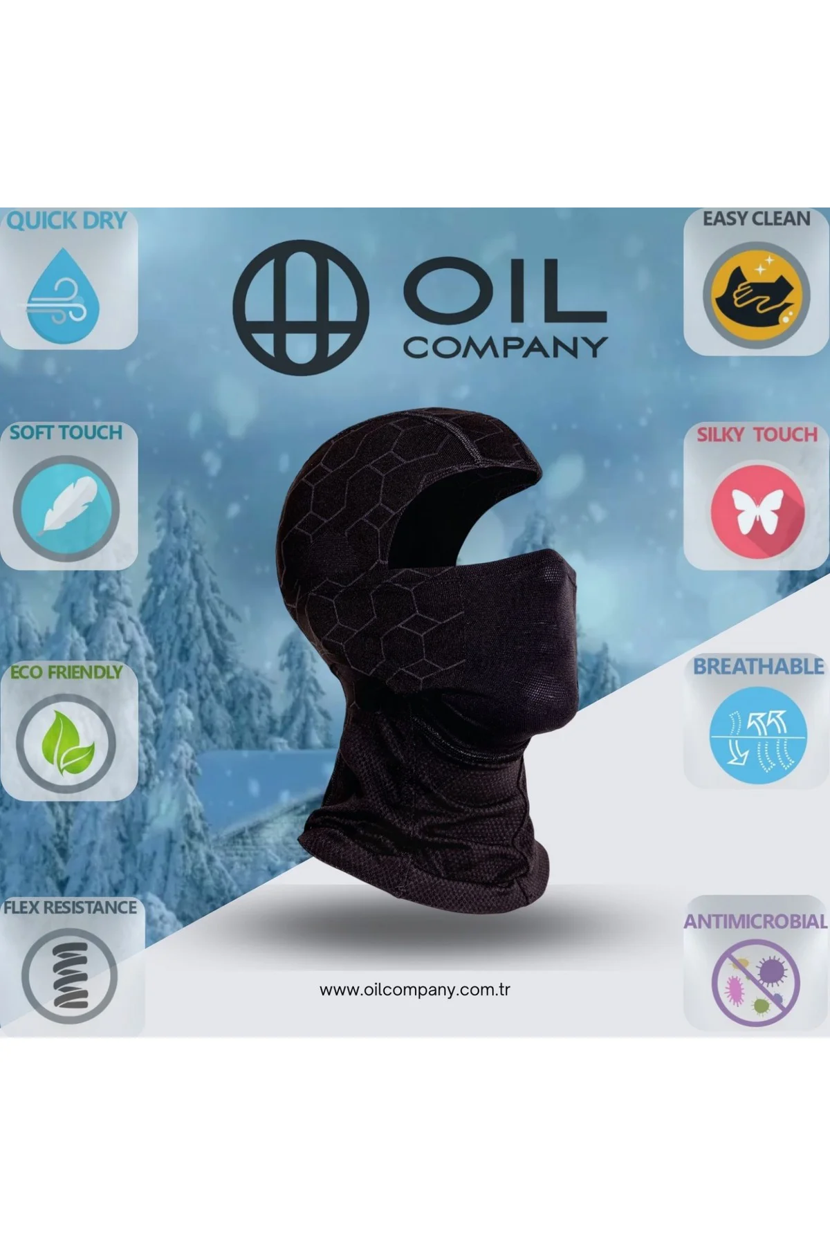 Haki Balaklava Termal Kar Maskesi Unisex