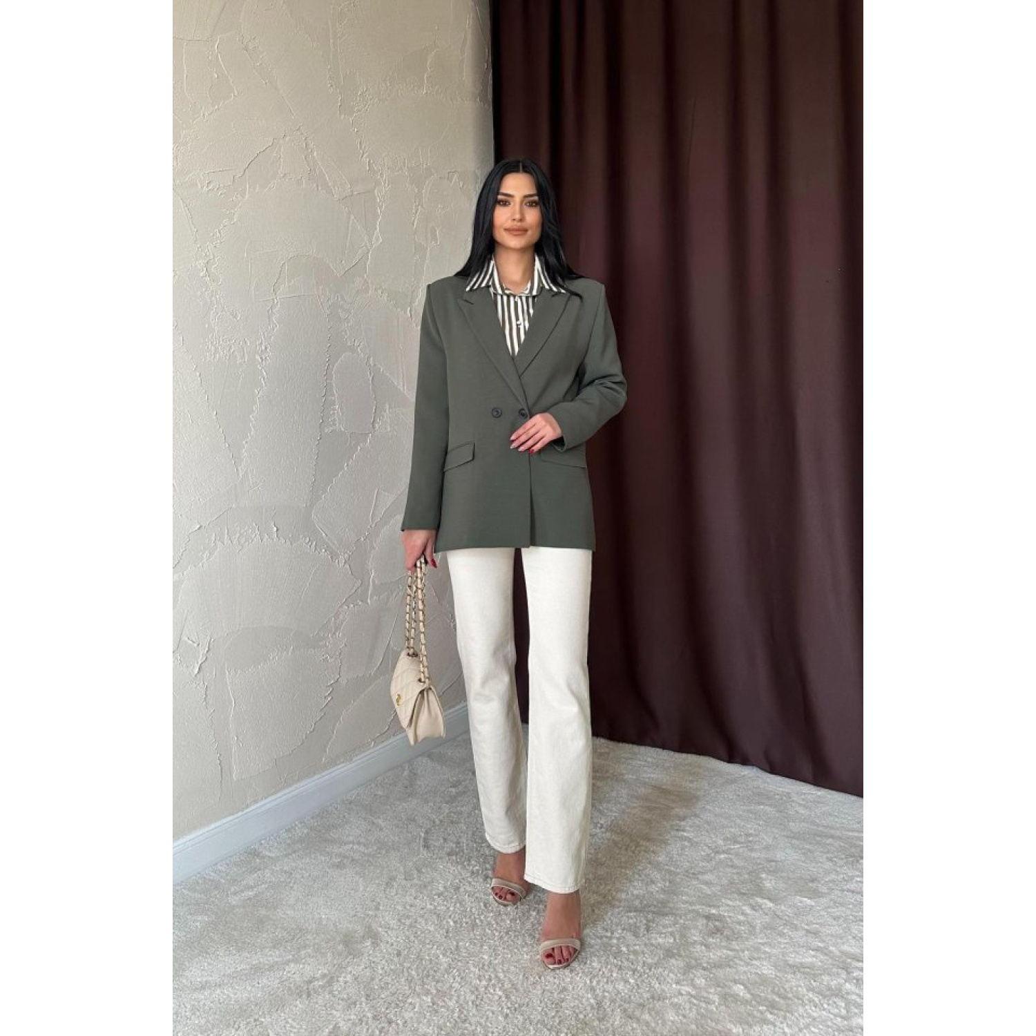Haki Blazer Ceket