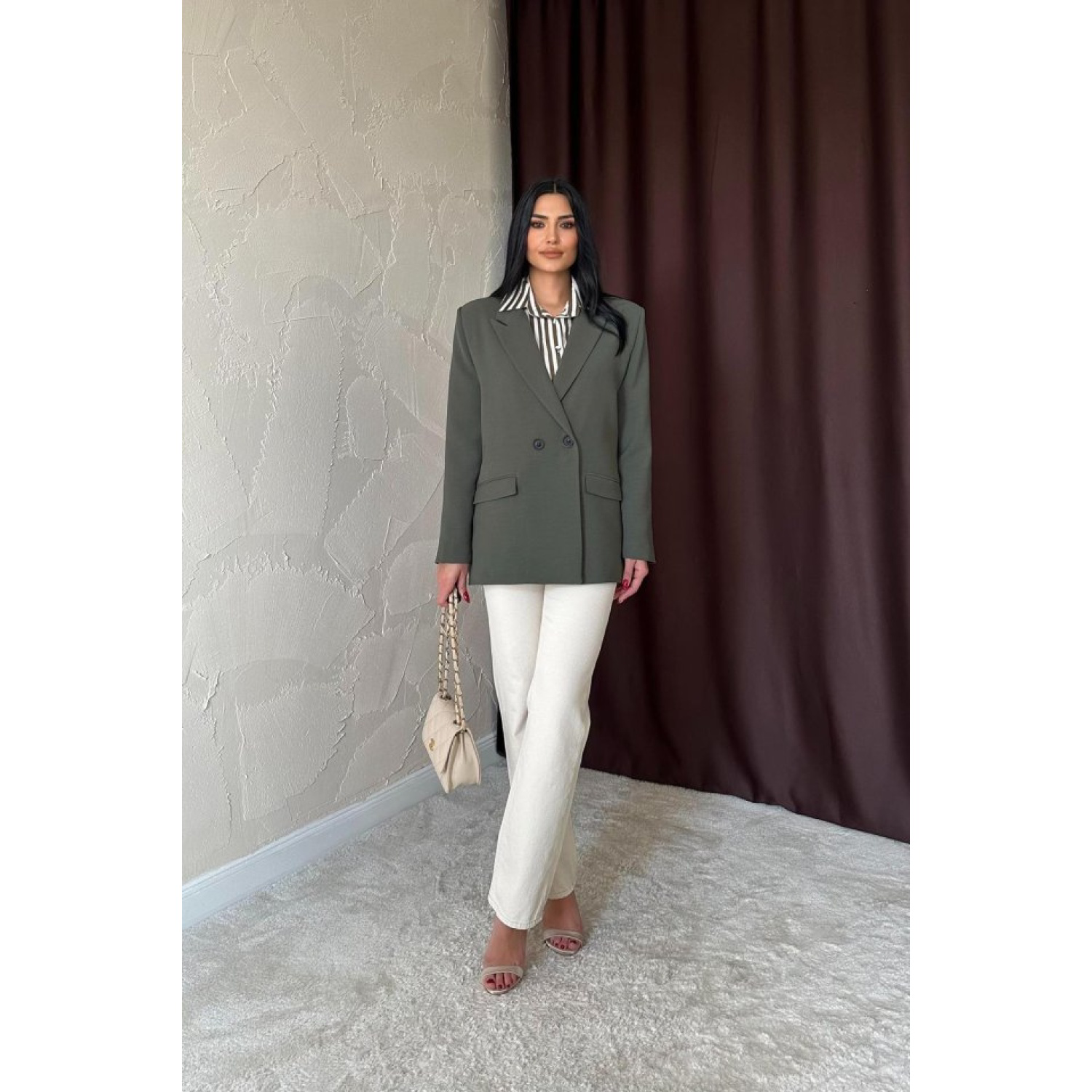 Haki Blazer Ceket