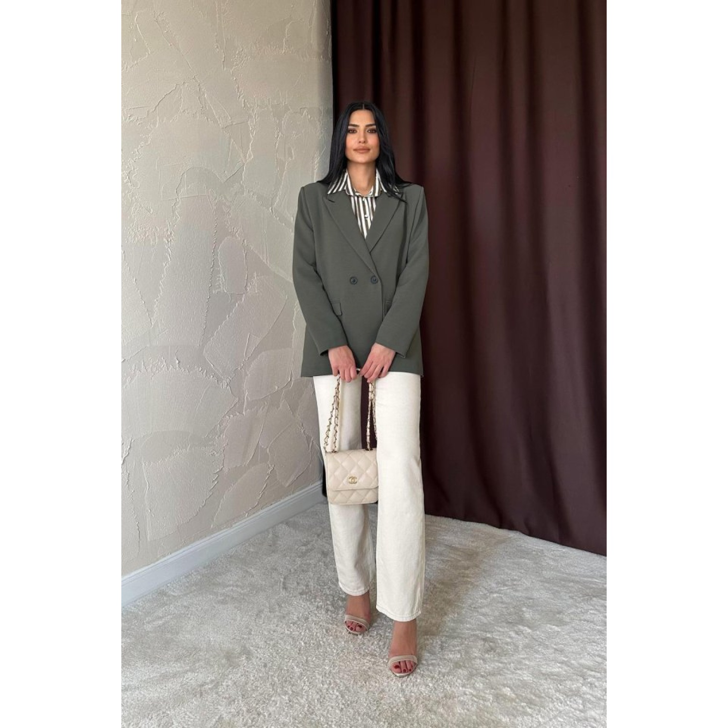 Haki Blazer Ceket