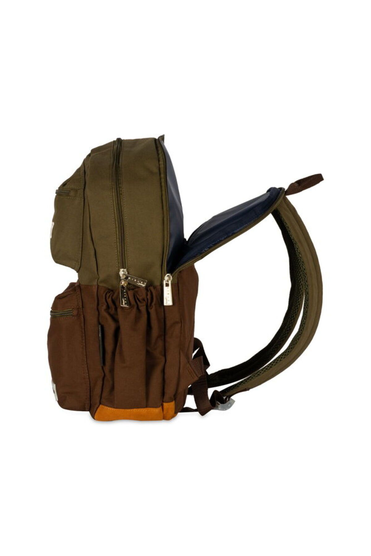 Sisley Haki Kahverengi Önü Çift Cepli Günlük Sırt Çantası 12911