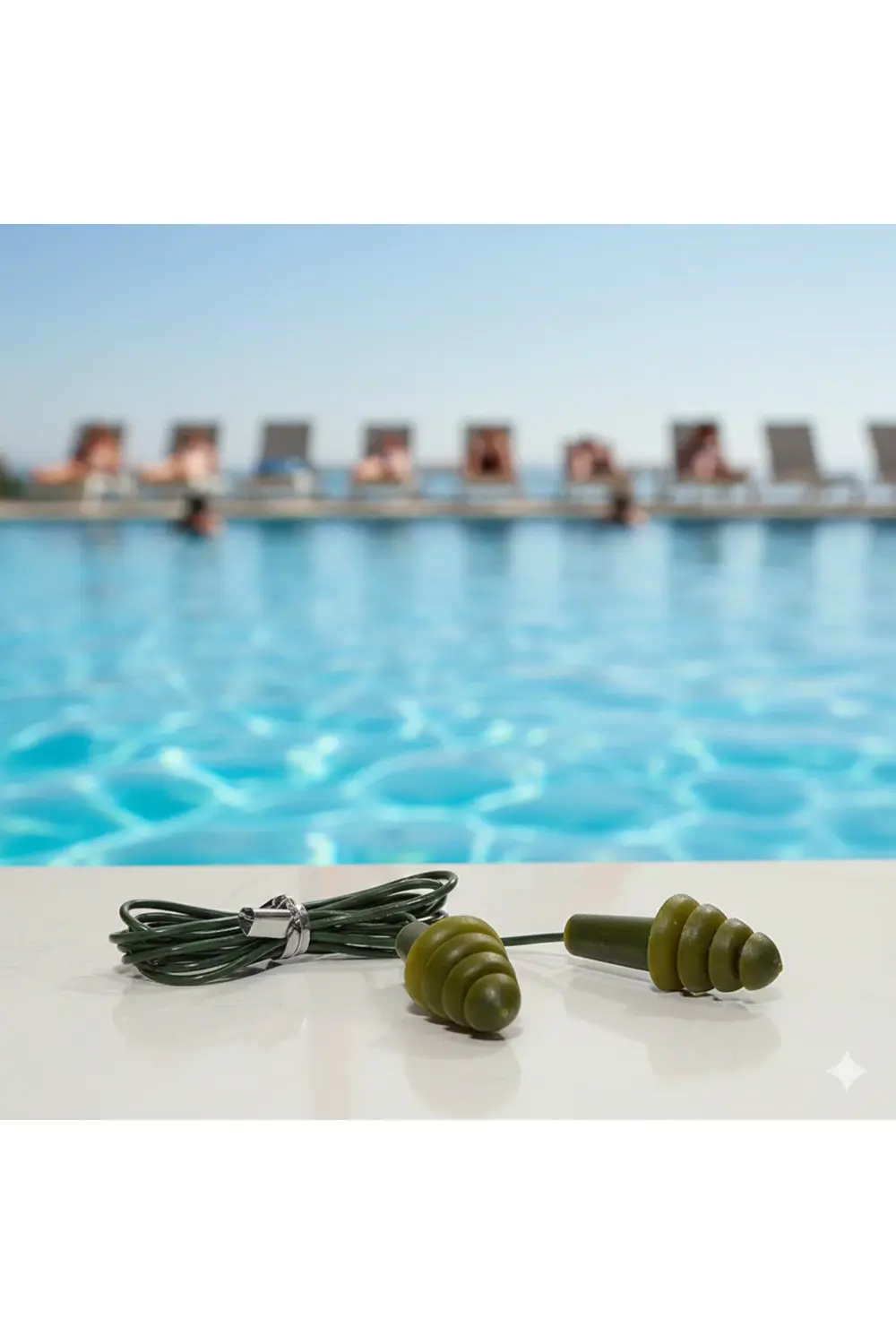 Haki Kulak Tıkacı - Yüzücü KulakTıkacı - Kulak Bandı - Kulak Tıpa