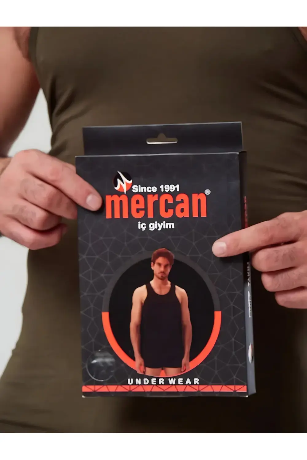 Haki Takım Özel Kutuda Uzun Kesim Boxer+ Sporcu Atlet