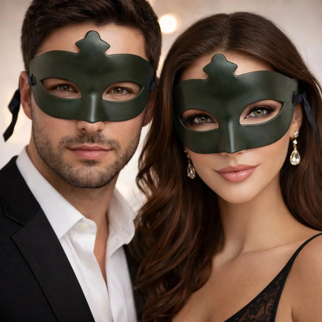 Haki Yeşil Gizemli Masquerade Maskesi - Parti ve Balo Aksesuarı Fiyatı, Yorumları ve Özellikleri