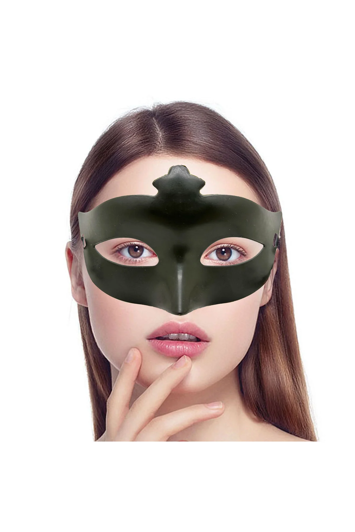 Haki Yeşil Renk Masquerade Kostüm Partisi Venedik Balo Maskesi  G