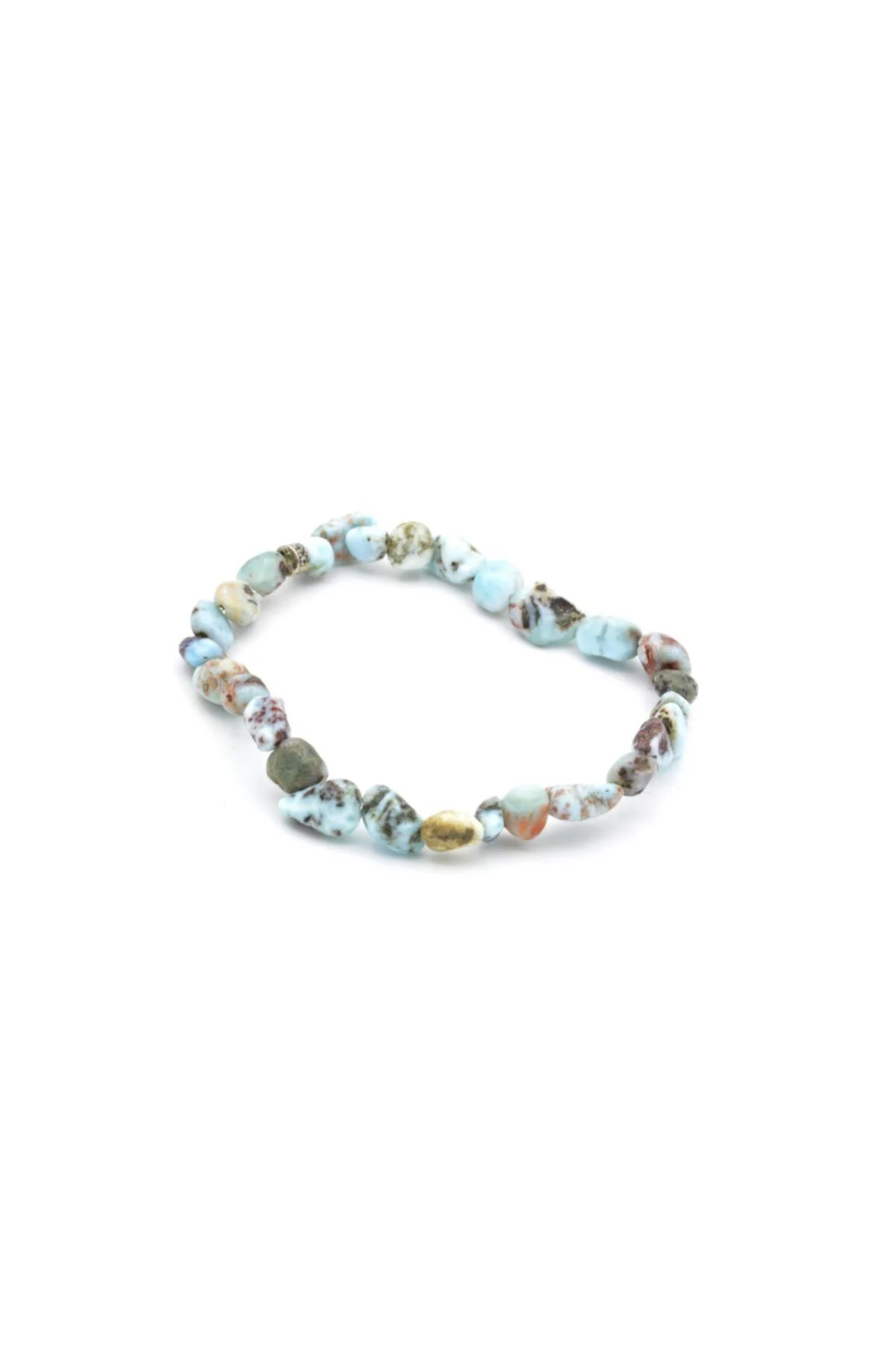 Hakiki Amorf Kesim Doğal Larimar Taşı Bileklik 1.kalite 002