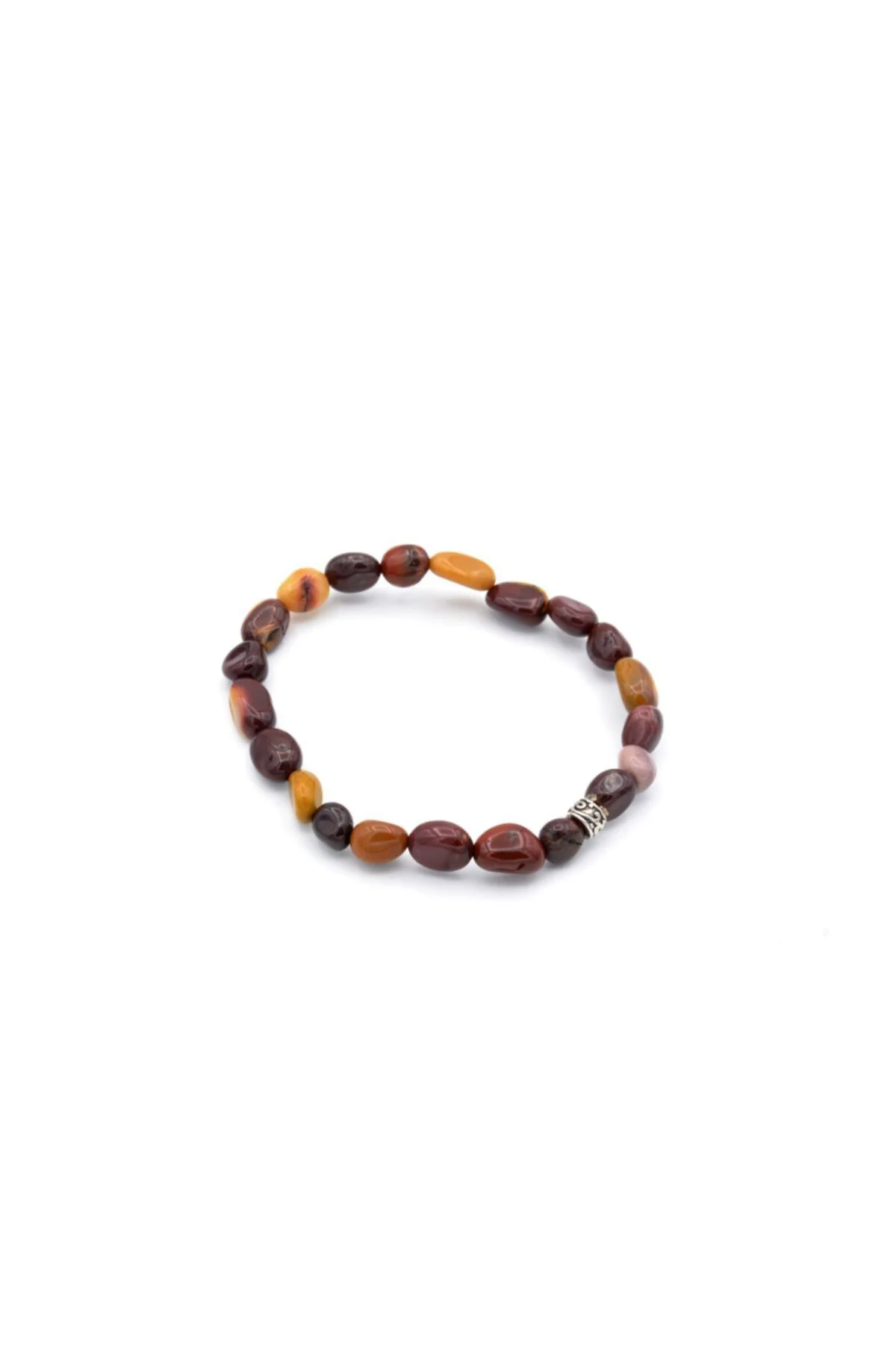 Hakiki Amorf Kesim Doğal Mookaite Jasper Taşı Bileklik 1.kalite
