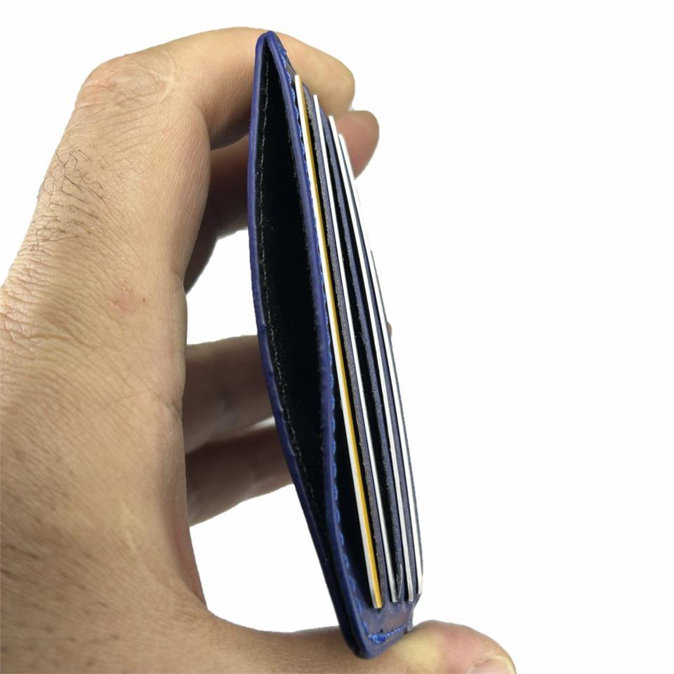 Diga Hakiki Deri 8 Gözlü Kartlık Lacivert