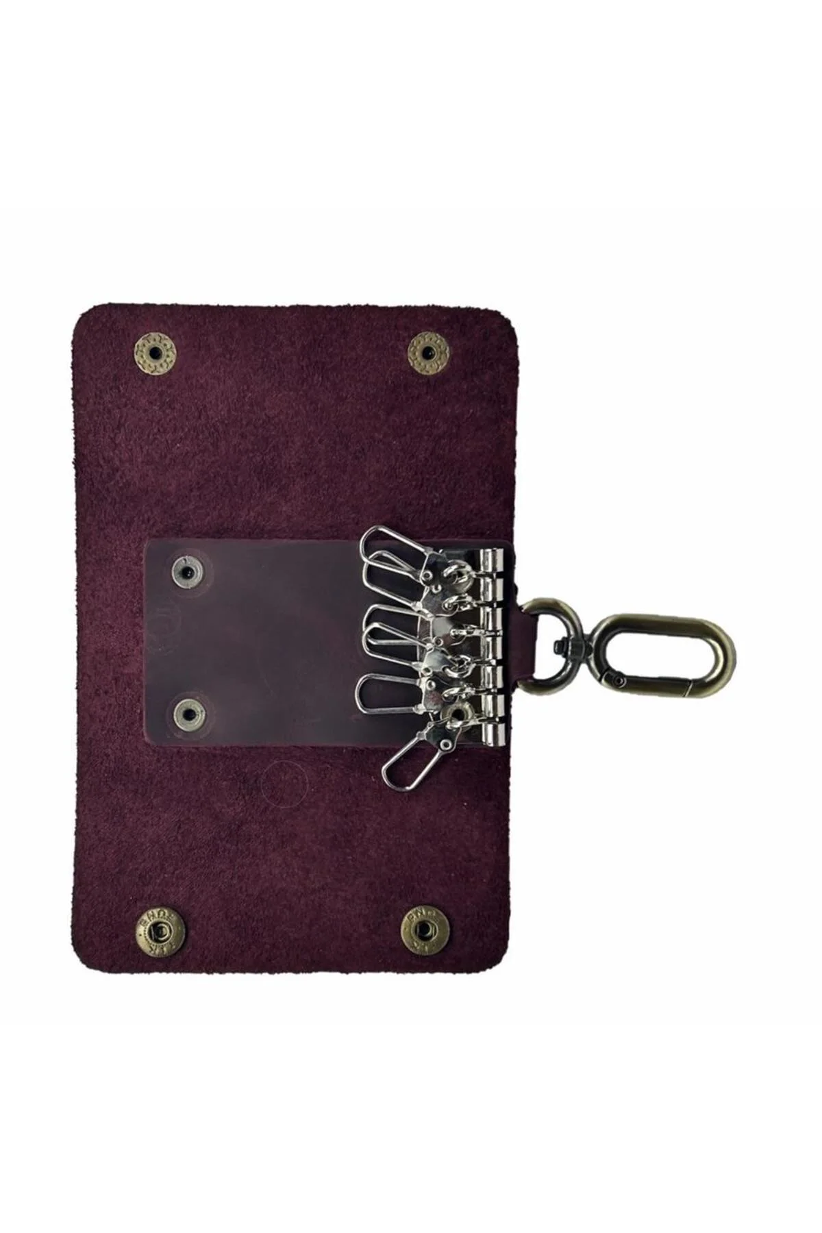 Hakiki Deri Antik Anahtarlık Crazy Bordo