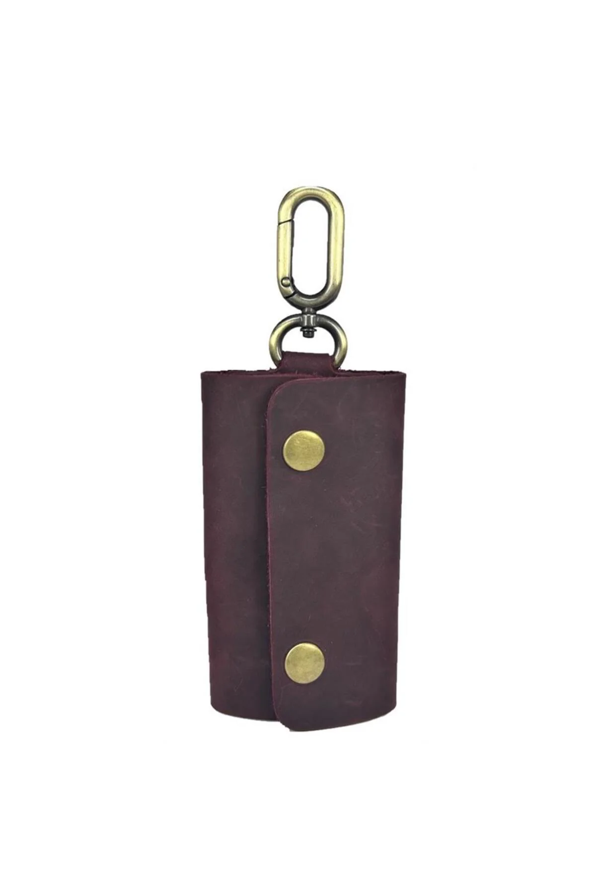 Hakiki Deri Antik Anahtarlık Crazy Bordo