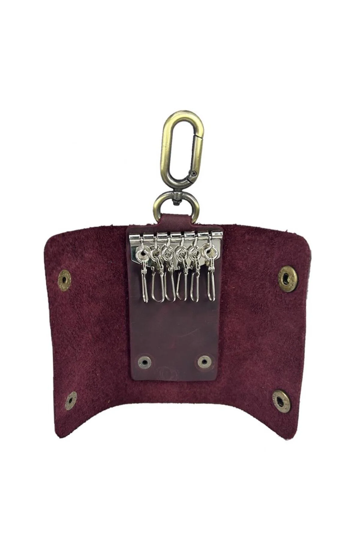 Hakiki Deri Antik Anahtarlık Crazy Bordo