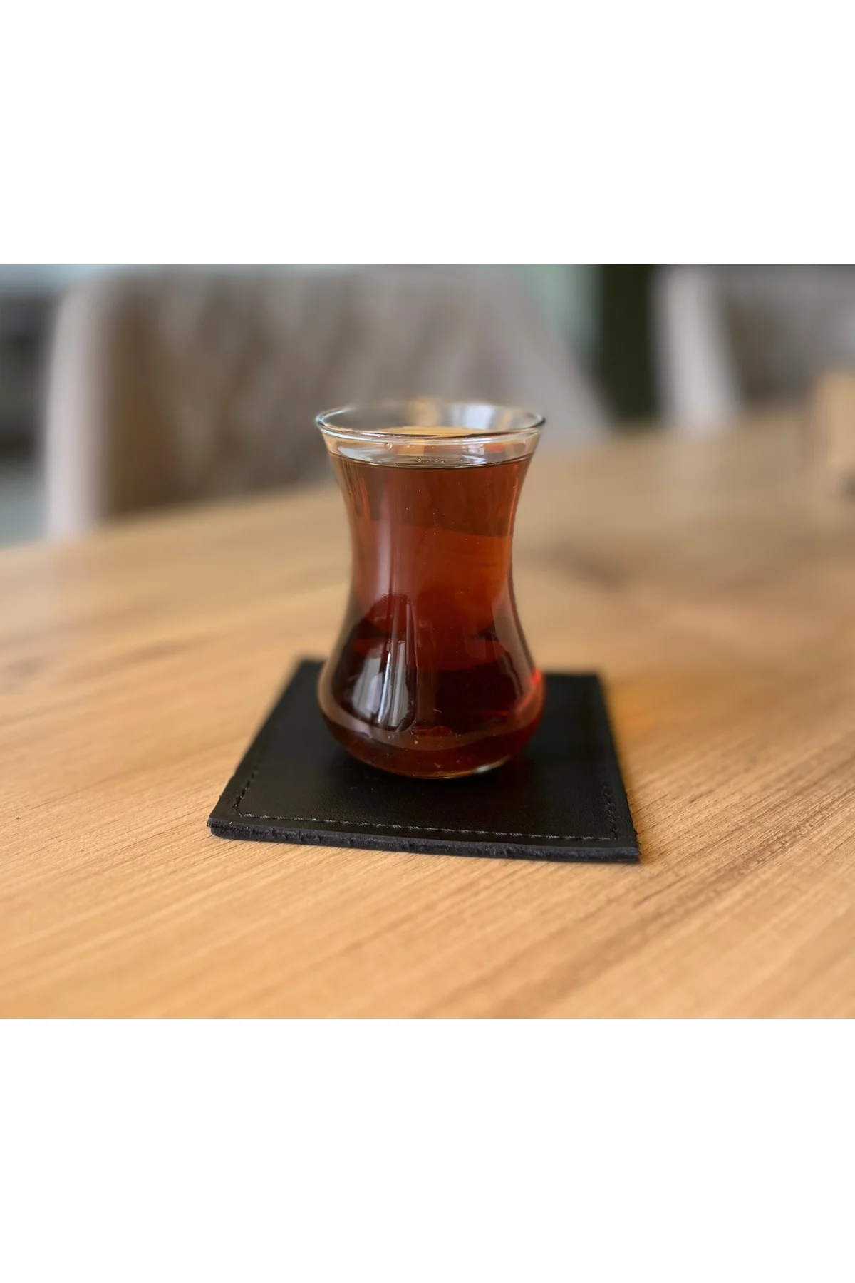 Hakiki Deri Bardak Altlığı Siyah