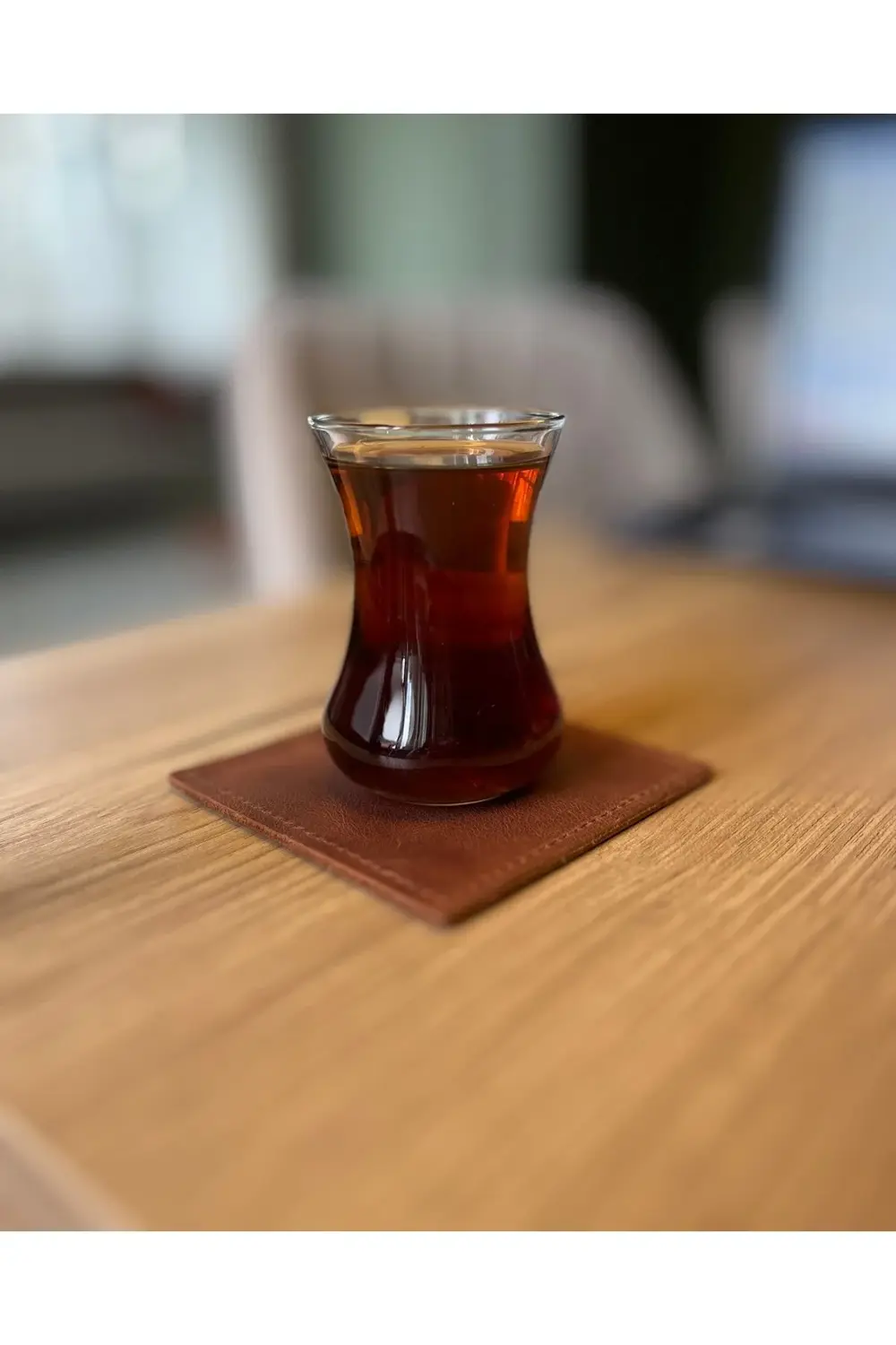 Hakiki Deri Bardak Altlığı Taba