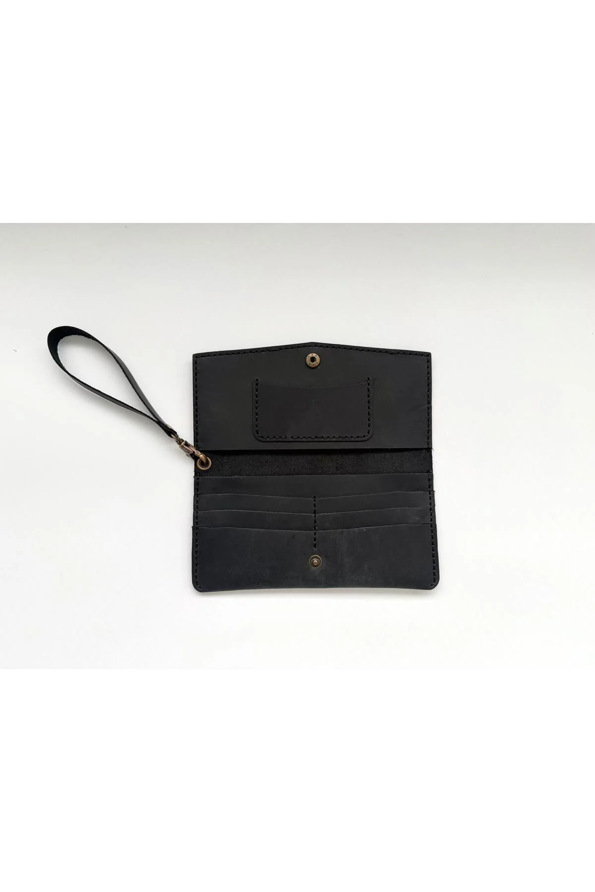 Hakiki Deri Kadın Cüzdan Bileklik Askılı 7 Kartlıklı 20x10 cm - E