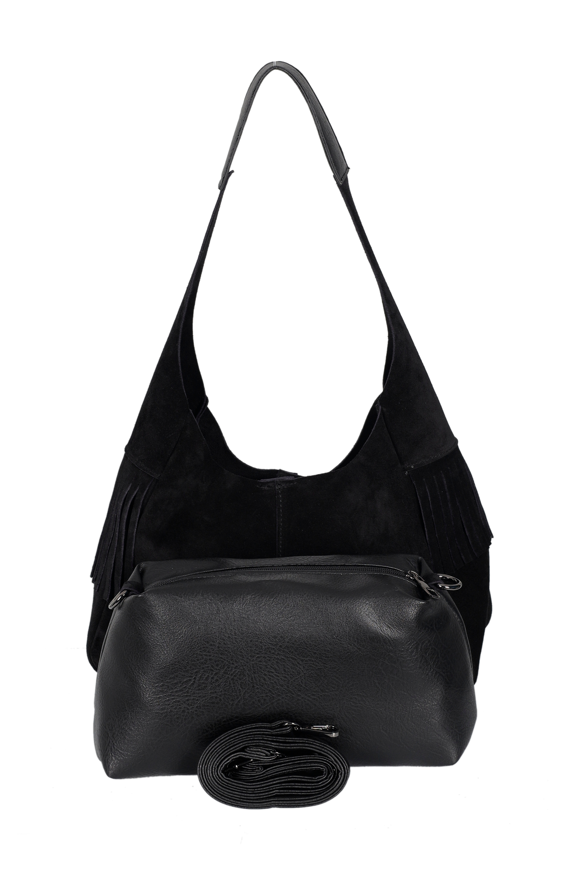 Hbs 100 % Gerçek Deri Omuz Çantasi 2000 Siyah