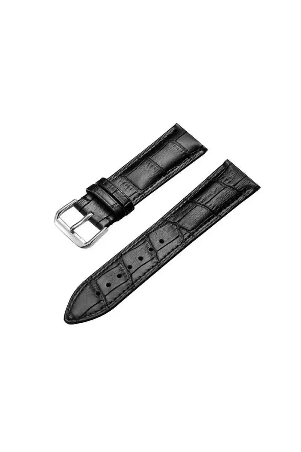 Hakiki Deri Siyah Kordonu LONGİNE &OMEGA Uyumlu PİM YERİ  22 MM T