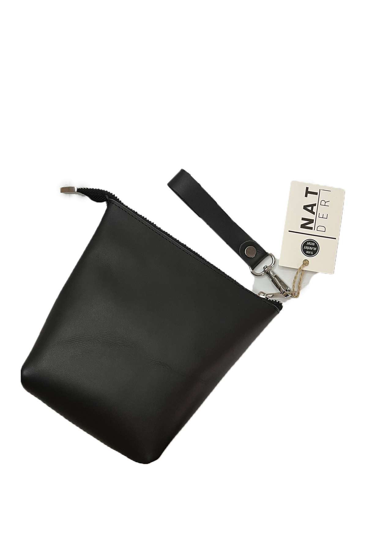 Diğer 1519 Hakiki Deri Siyah Makyaj Ve El Çantasi – Yerli Üretim Fermuarli K